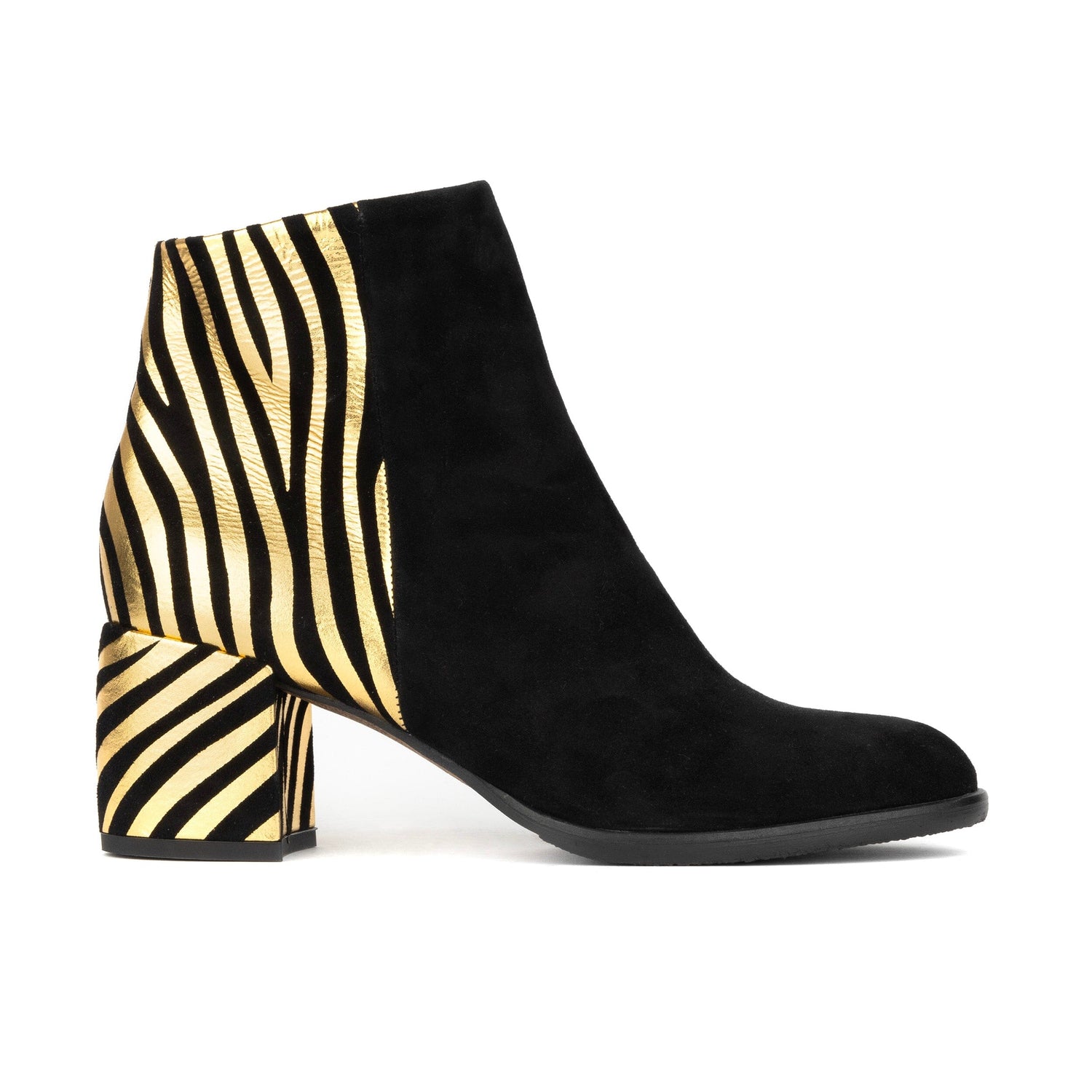 Impala - Black & Gold Womens Ankle Boots Embassy London 