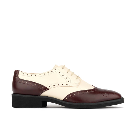 Eton - Burgundy & Cream Womens Shoes Embassy London 