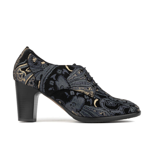 Roulette - Black & Grey & Gold Womens Heels Embassy London 