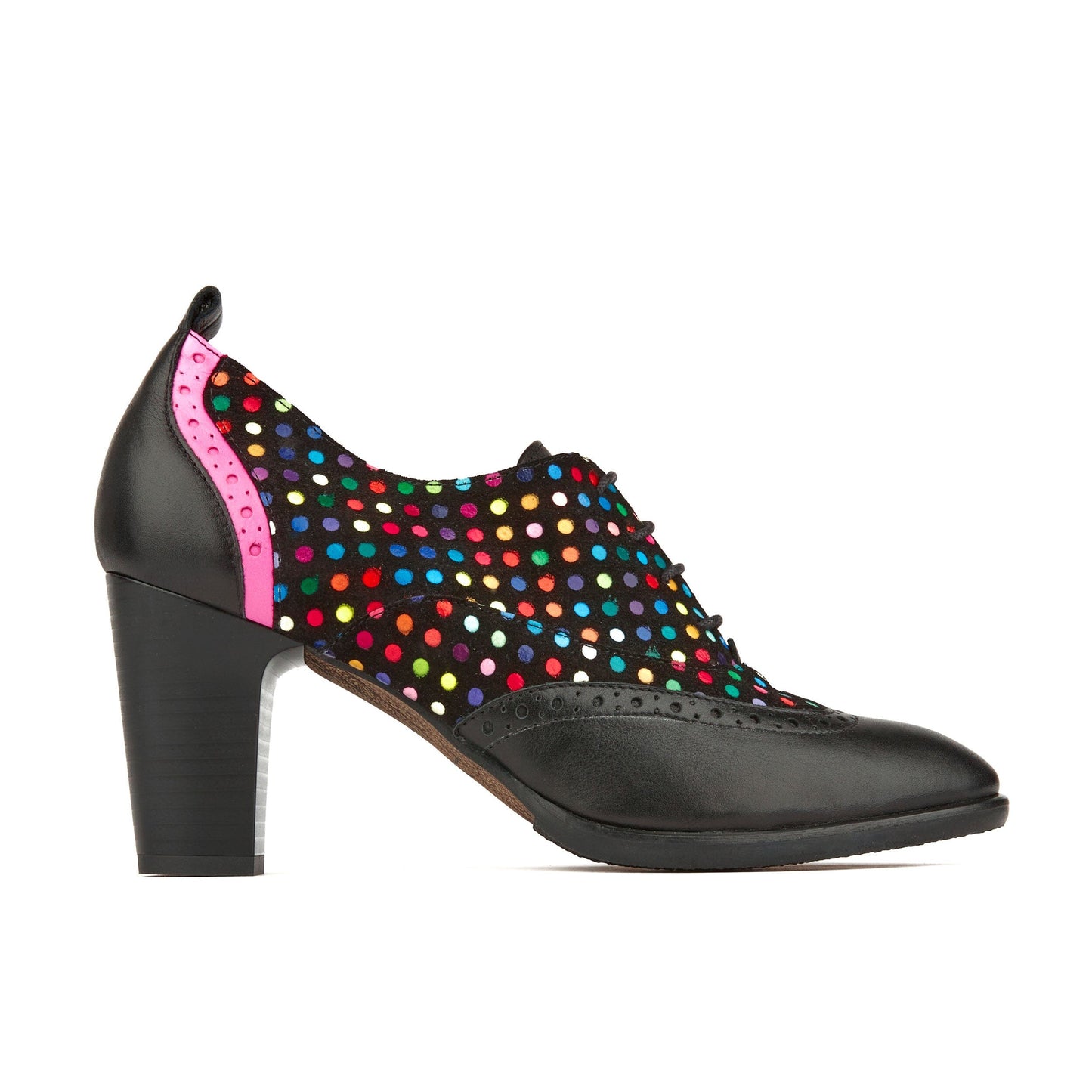 Casino - Black & Pink & Multi Disco Dots Womens Heels Embassy London 