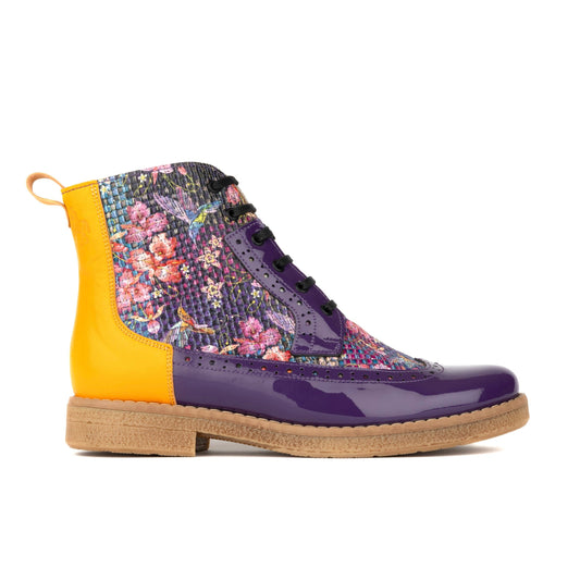 Hatter - Purple & Hummingbird Womens Ankle Boots Embassy London 