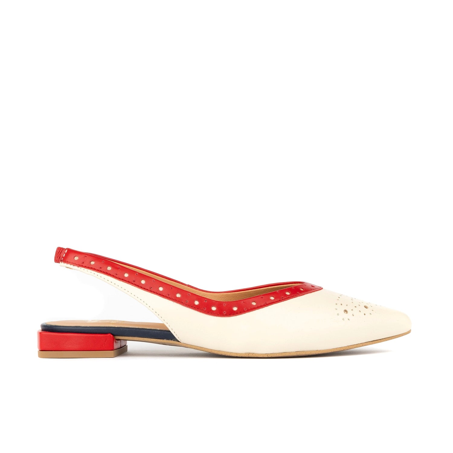 Holly - Cream & Red & Blue Womens Sandals Embassy London 