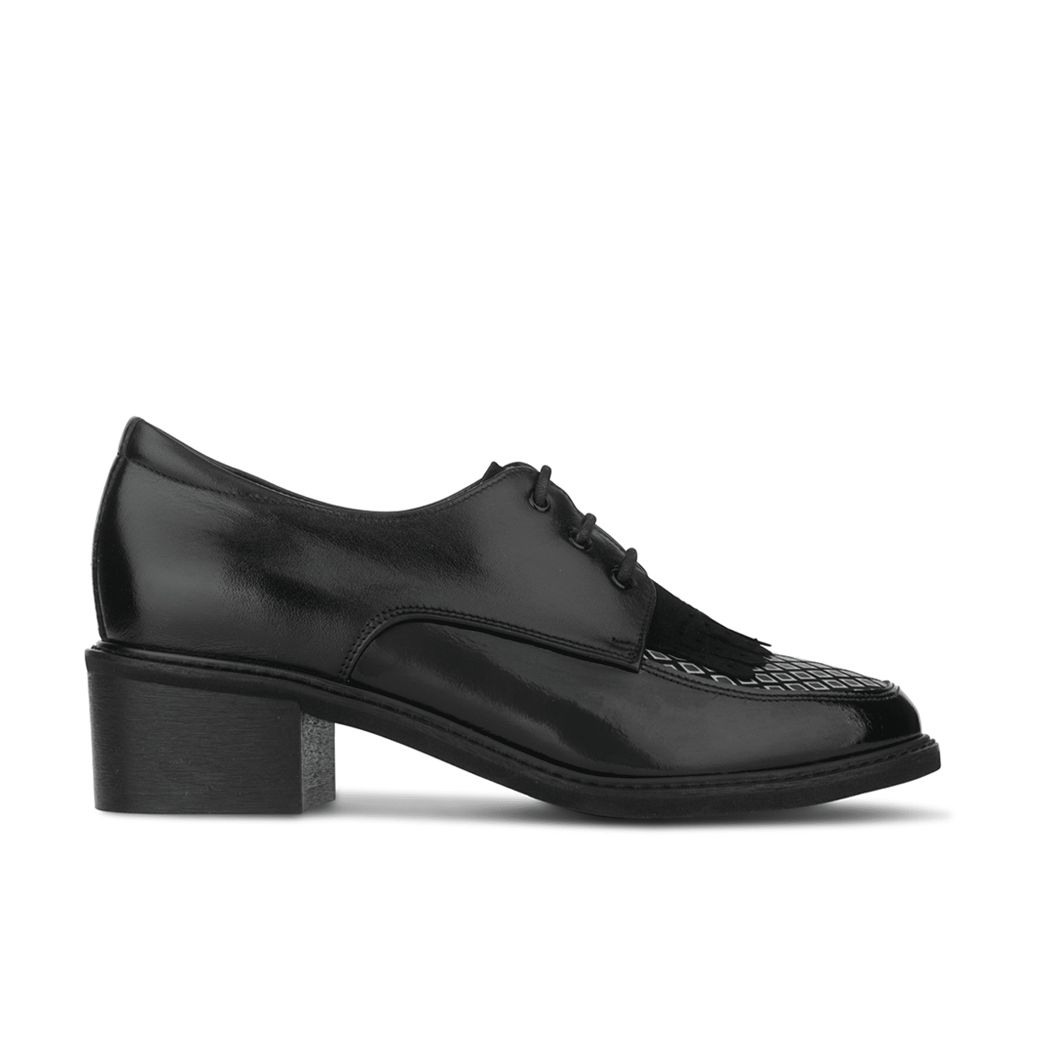 Womens Heeled Oxford Shoes Black Grey Diamond Embassy London Retro Tone UK 8 / EU 41 / US 10 Womens Heeled Oxford Shoes Black Grey Diamond Embassy London Retro Tone UK 8 / EU 41 / US 10