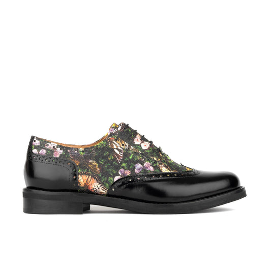 Vivienne - Black & Butterfly Multi Womens Shoes Embassy London 