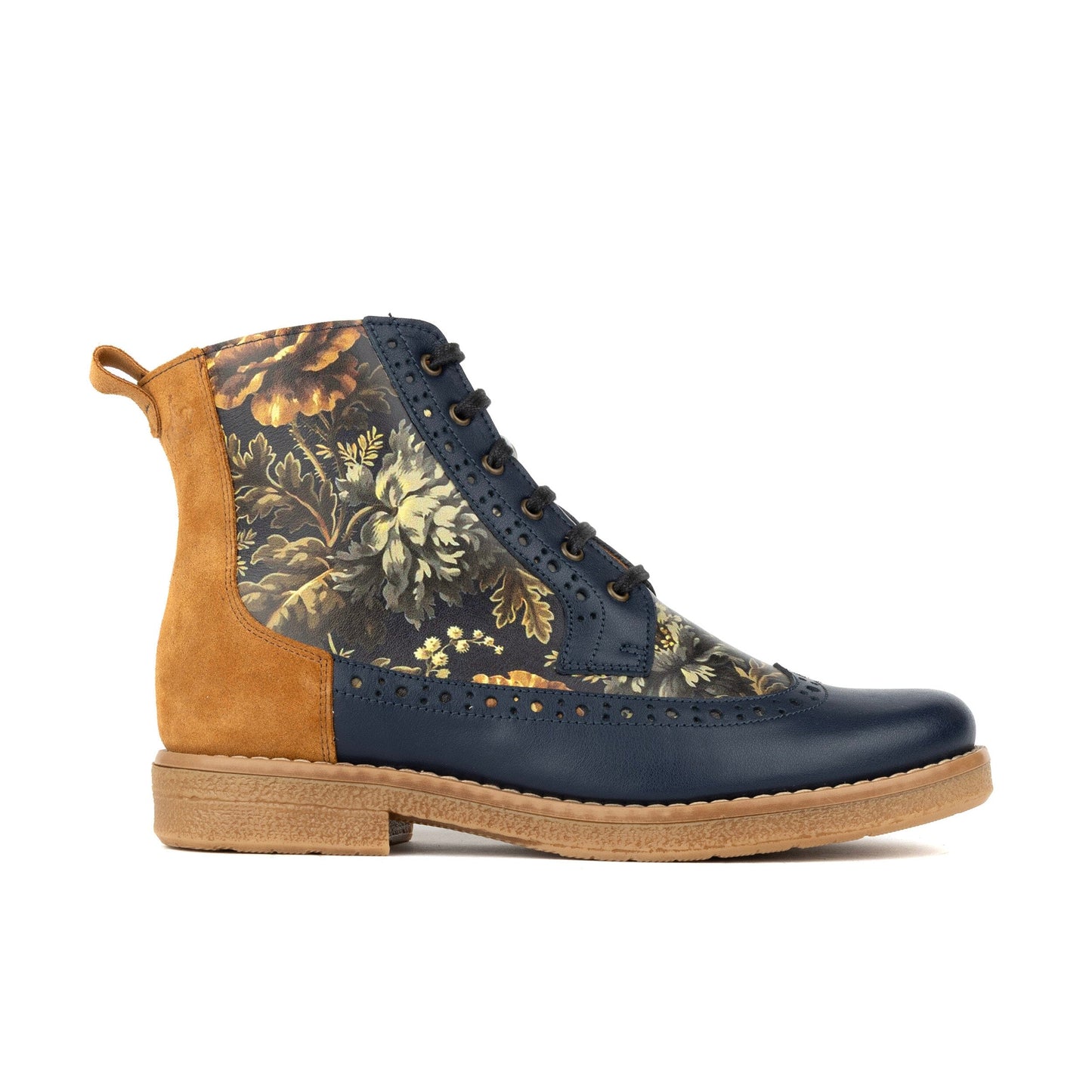 Hatter - Navy & Autumn Bloom Womens Ankle Boots Embassy London 