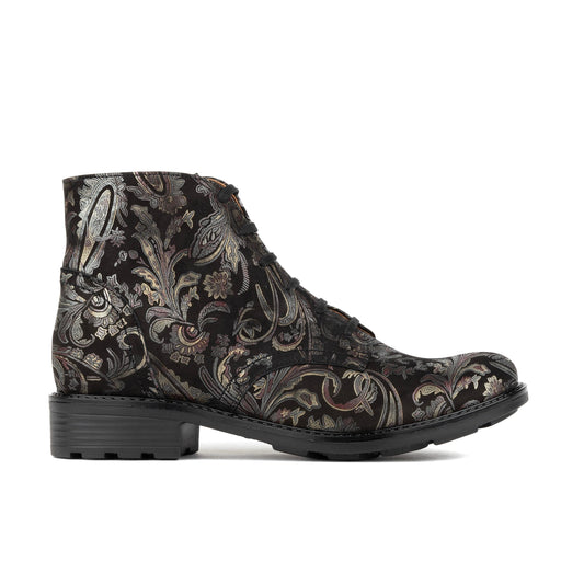 Laviva - Black & Gold & Burgundy Womens Ankle Boots Embassy London 