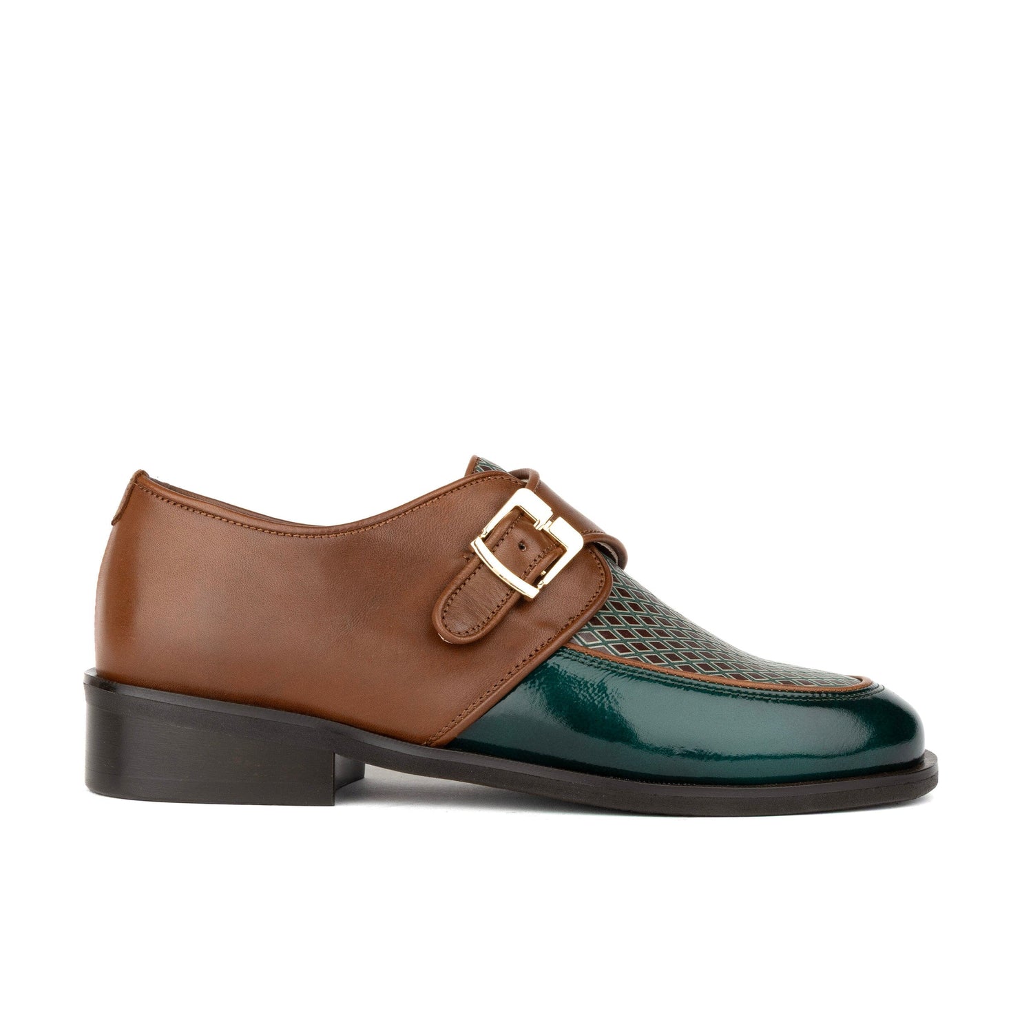 Fiorentina - Burgundy & Green Diamond Womens Shoes Embassy London 