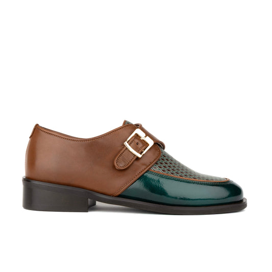Fiorentina - Burgundy & Green Diamond Womens Shoes Embassy London 