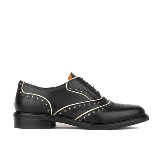 Brick Lane - Black & Cream Womens Shoes Embassy London 