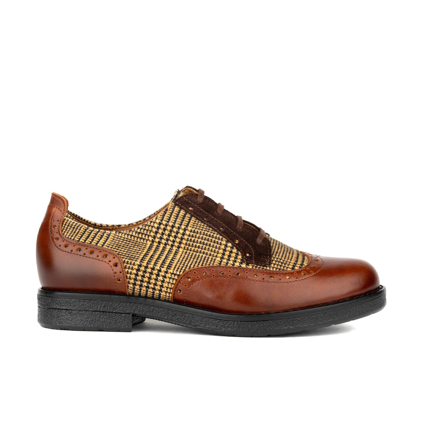 The Artist - Brown & Brown Check Womens Shoes Embassy London 
