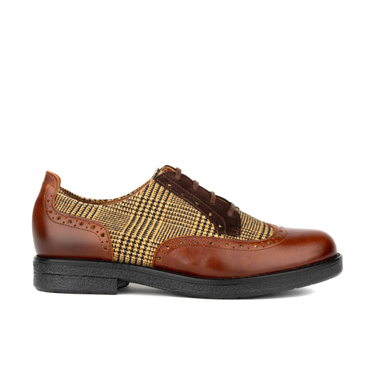The Artist - Brown & Brown Check Womens Shoes Embassy London 