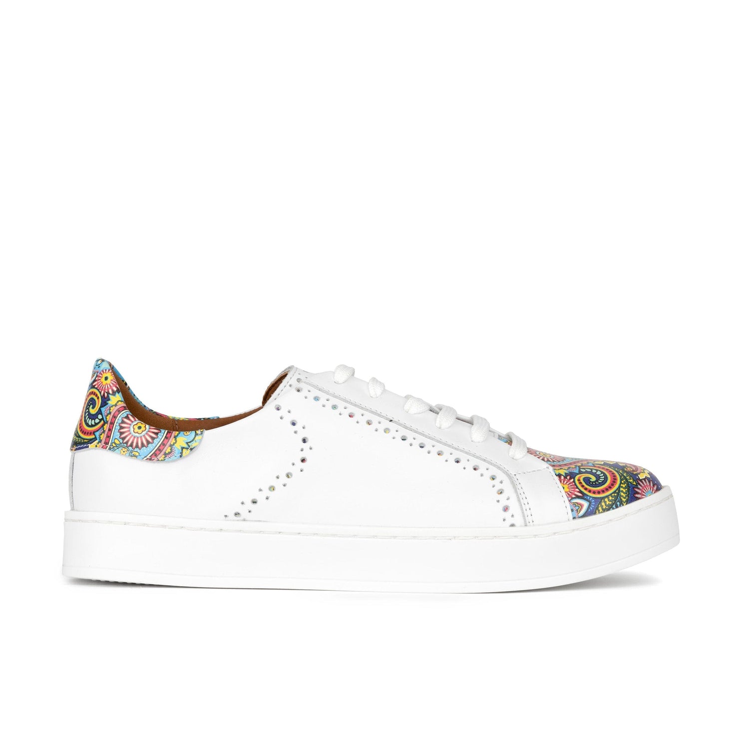Serena - White & Summer Signature Print Womens Trainers Embassy London 