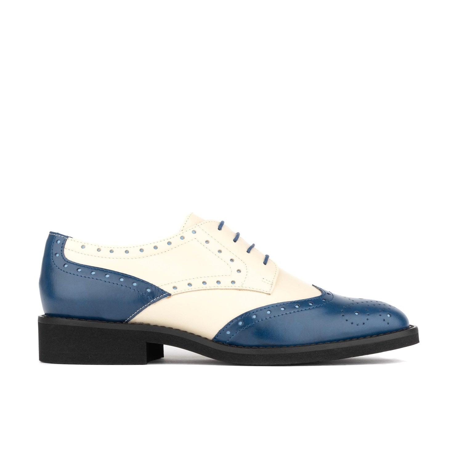 Eton - Blue & Cream Womens Shoes Embassy London 