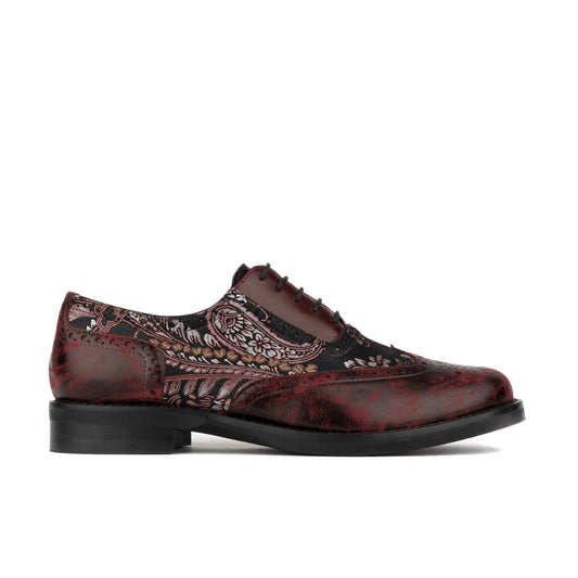 Vivienne - Floral & Burgundy Womens Shoes Embassy London 