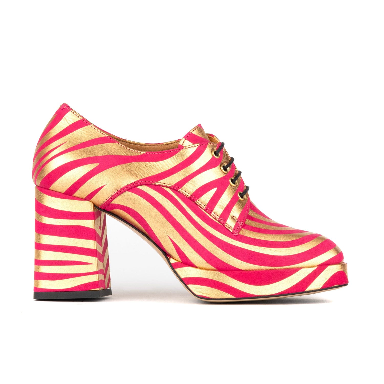 Roulette Platform - Pink & Gold Womens Heels Embassy London 
