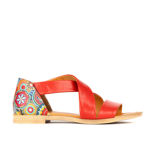 Tucan - Red Signature Print Womens Sandals Embassy London 