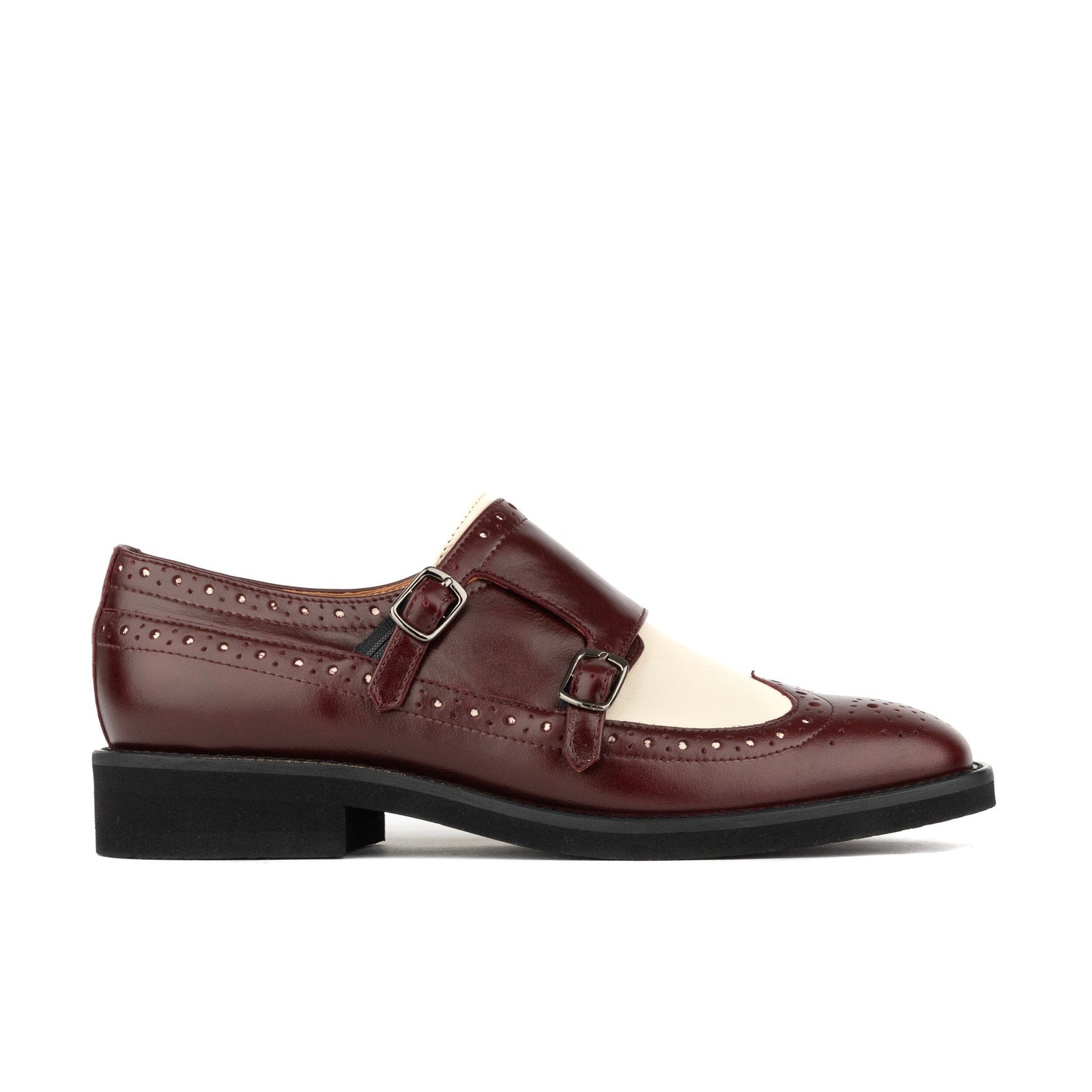 Windsor - Burgundy & Cream Womens Shoes Embassy London 