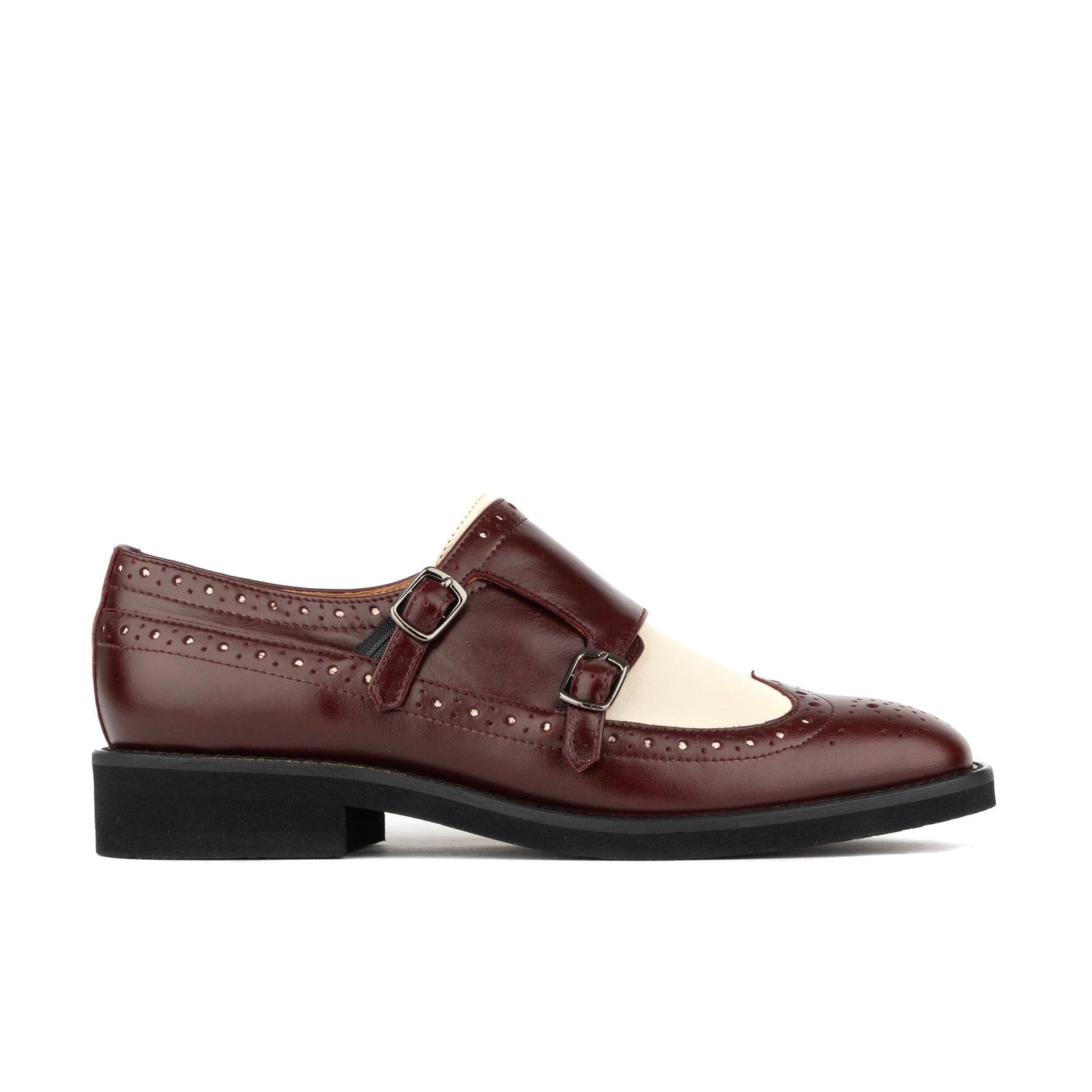 Women’s Slip-On Loafers Burgundy Cream Embassy London Windsor UK 4 / EU 37 / US 6