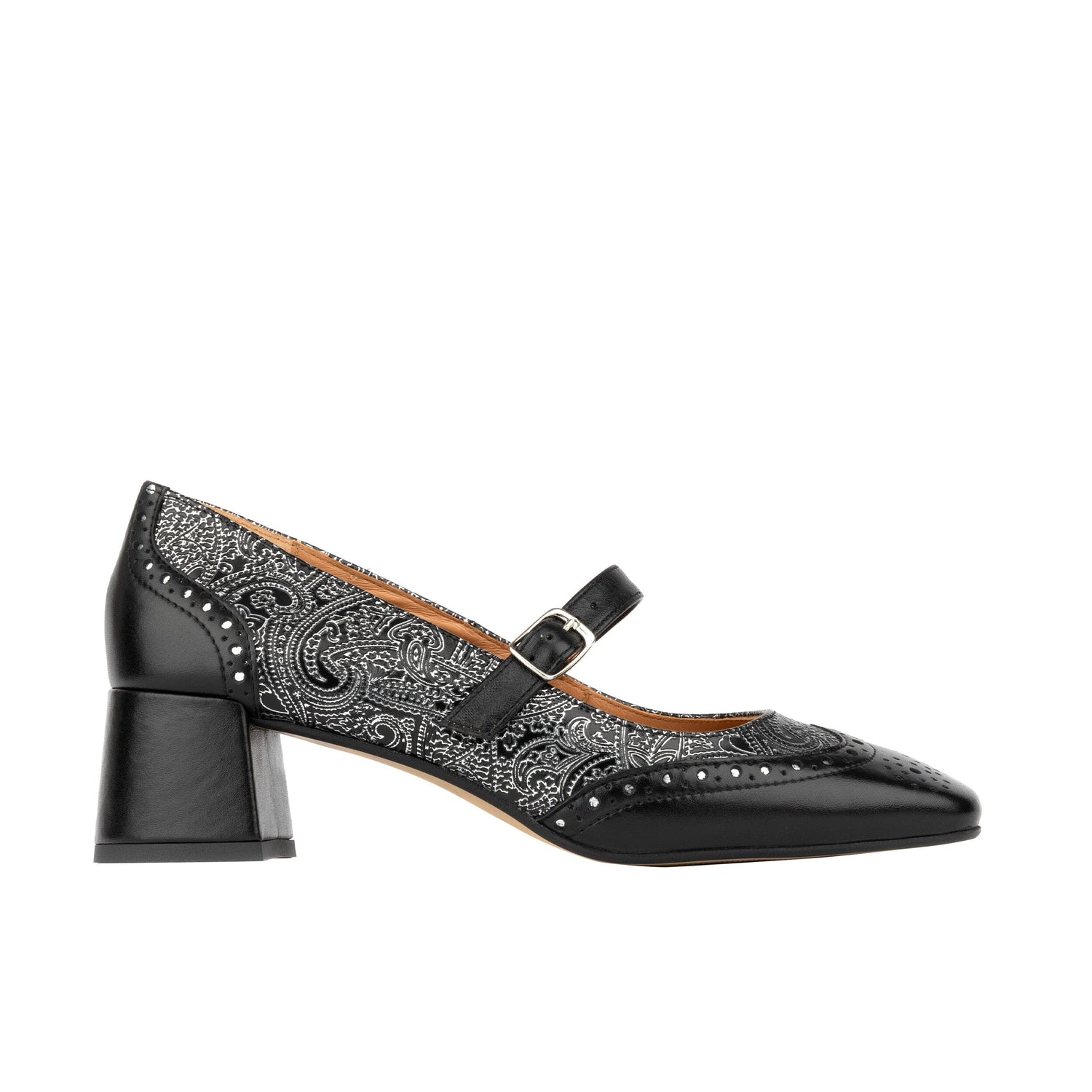 Mary Jane - Black Silver Womens Heels Embassy London 