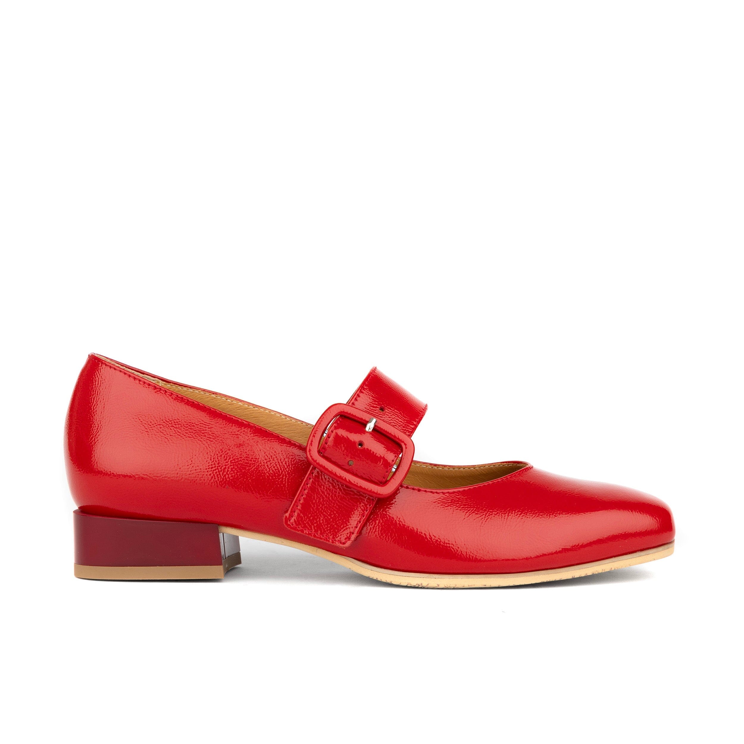 Women’s Mary Jane Flats Red Embassy London Bliss – Embassy London USA