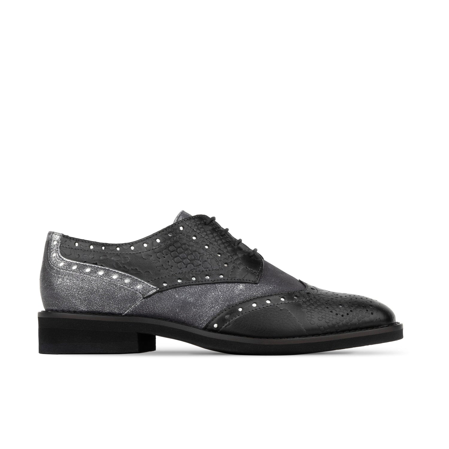 Eton - Black & Grey Womens Oxfords Embassy London 