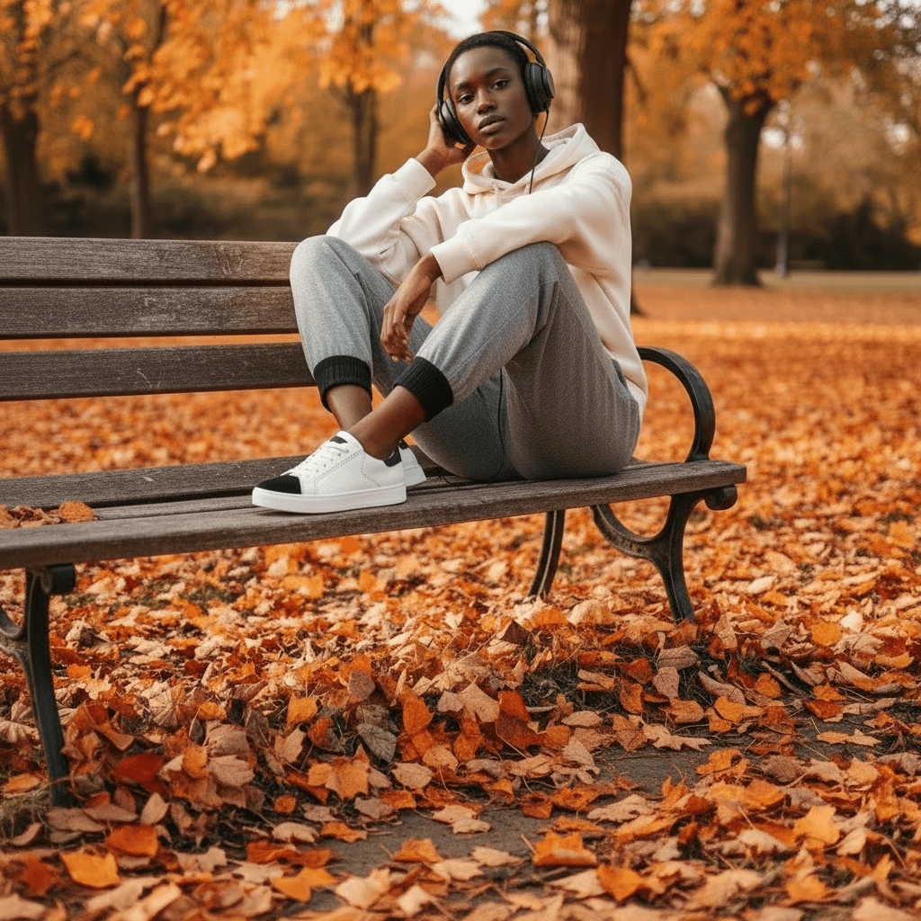 Serena - Black & White Womens Trainers Embassy London 