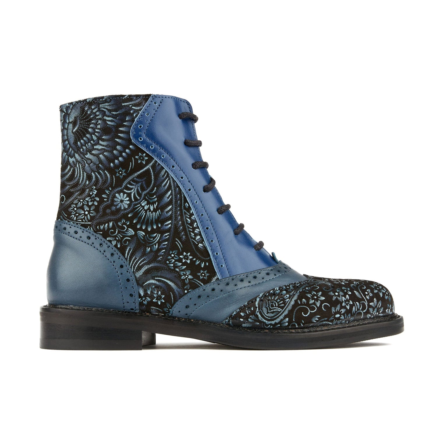 Brick Lane Boots - Blue Multi Womens Ankle Boots Embassy London 