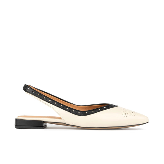 Holly - Cream & Black Womens Sandals Embassy London 