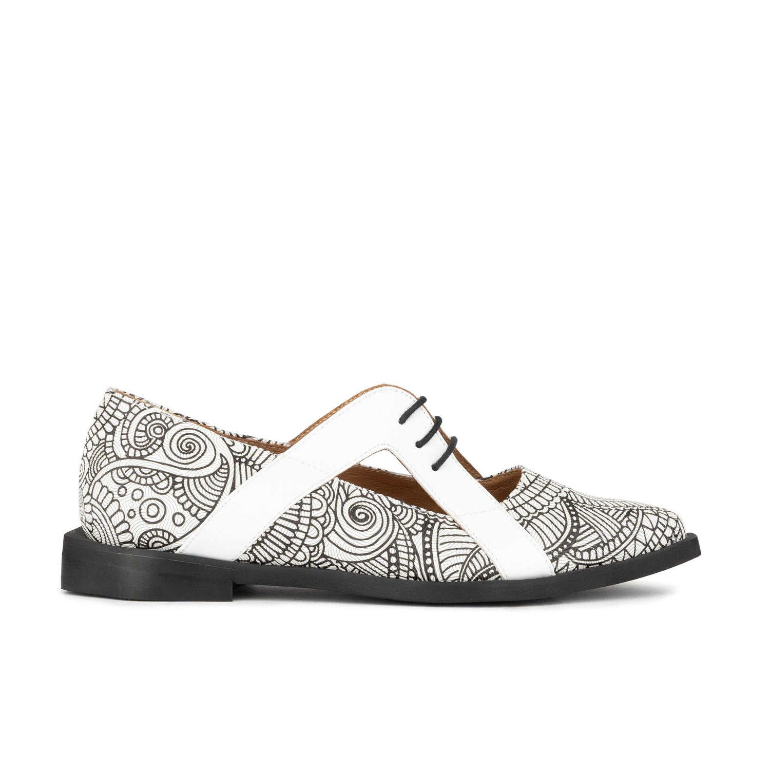 Harlowe - Black & White & Graphic Print Womens Shoes Embassy London 