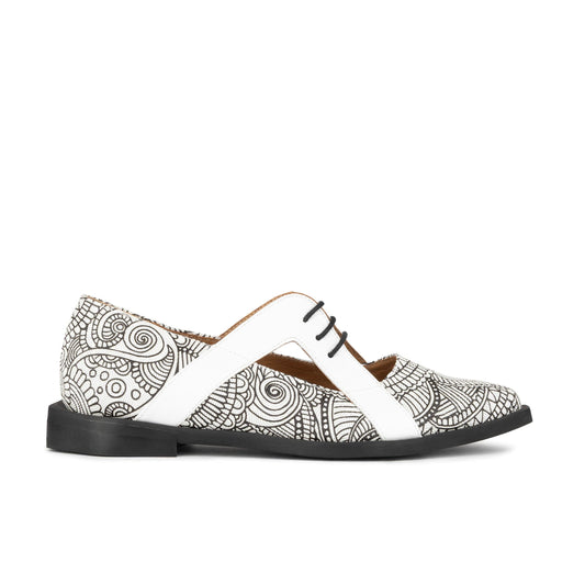 Harlowe - Black & White & Graphic Print Womens Shoes Embassy London 