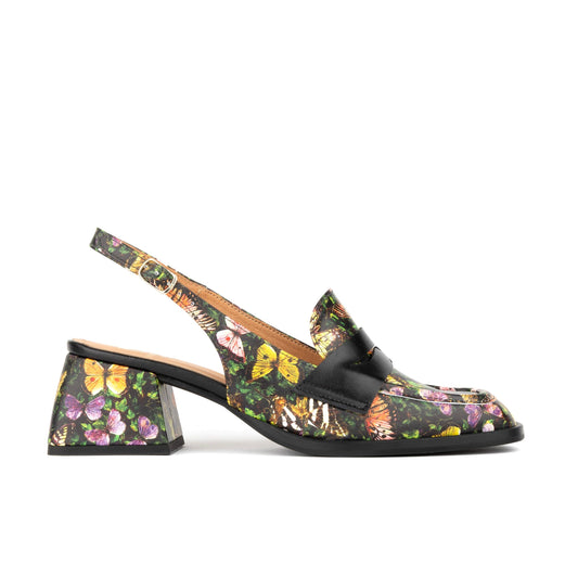 Diana - Black & Butterfly Multi Womens Heels Embassy London 