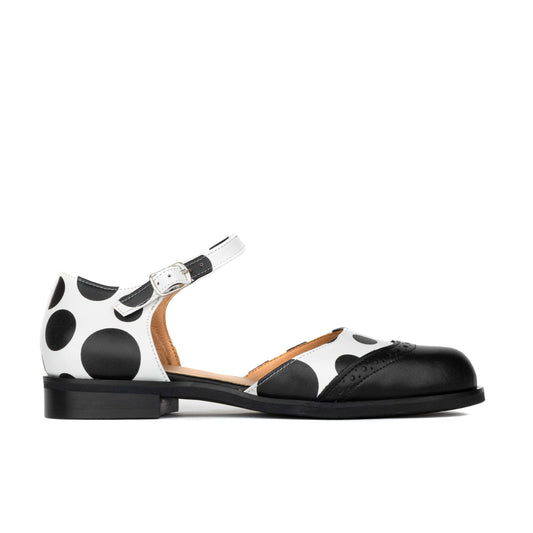 Gigot - Black & White Polka Dot Womens Sandals Embassy London 