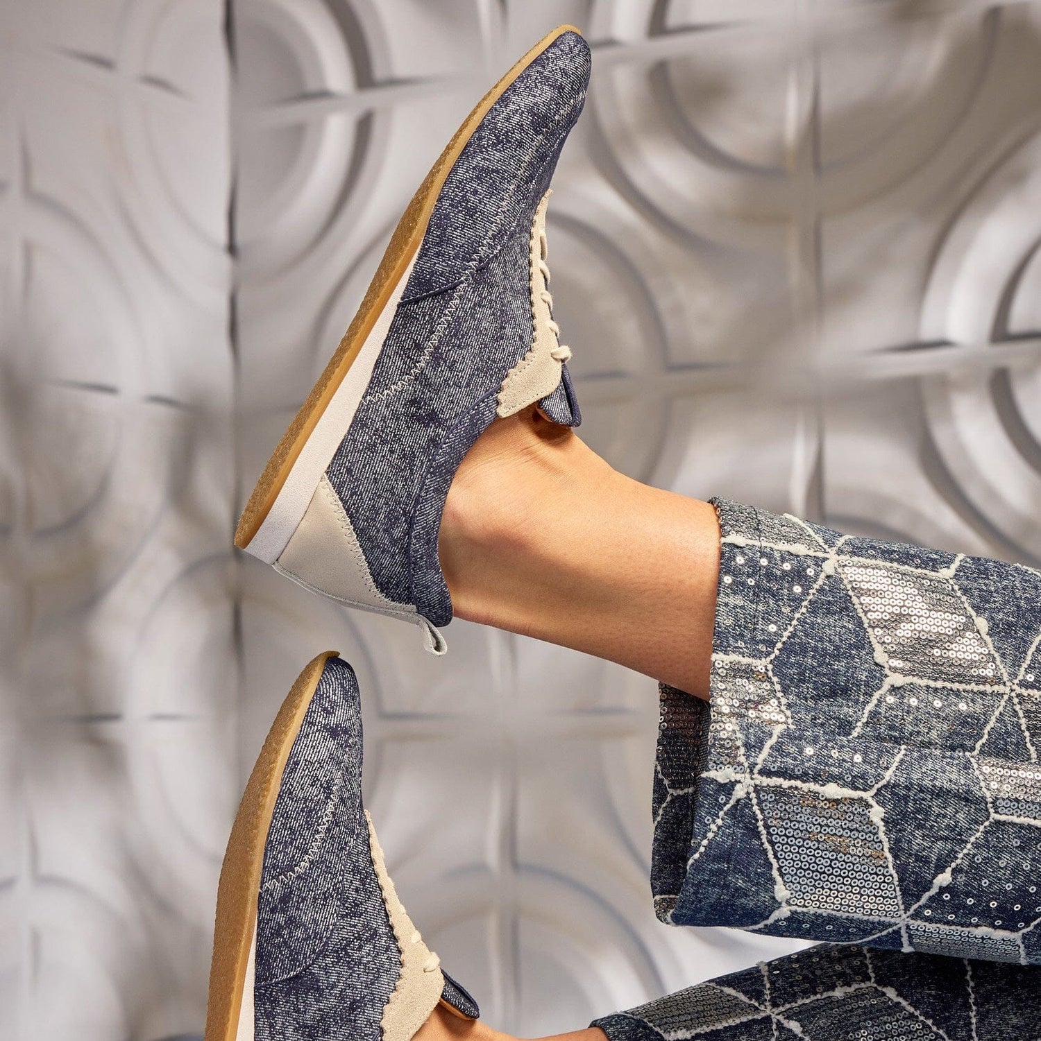 Bristol - Denim Mix Womens Trainers Embassy London 