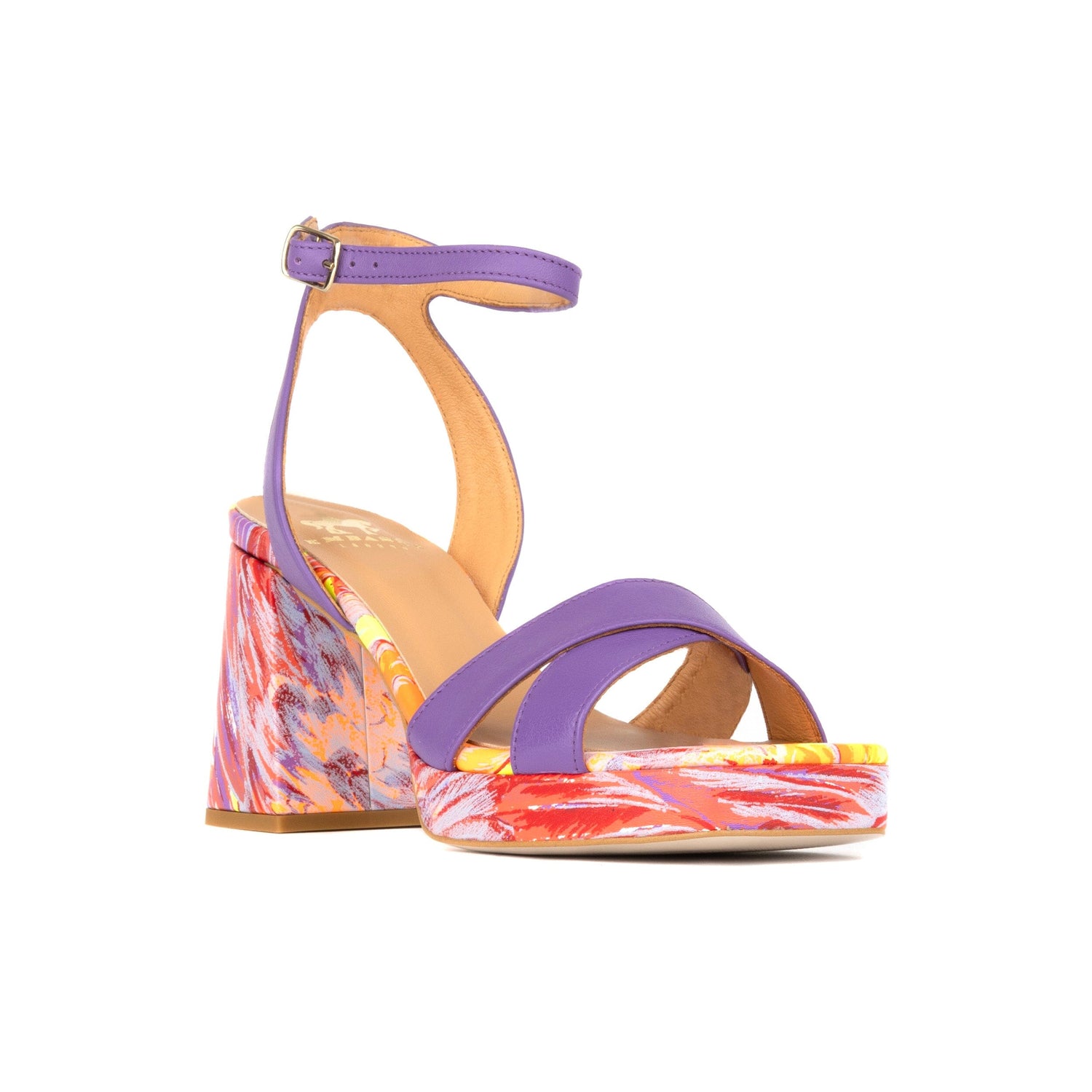 Long Beach - Purple & Bright Flamingo Womens Heels Embassy London 