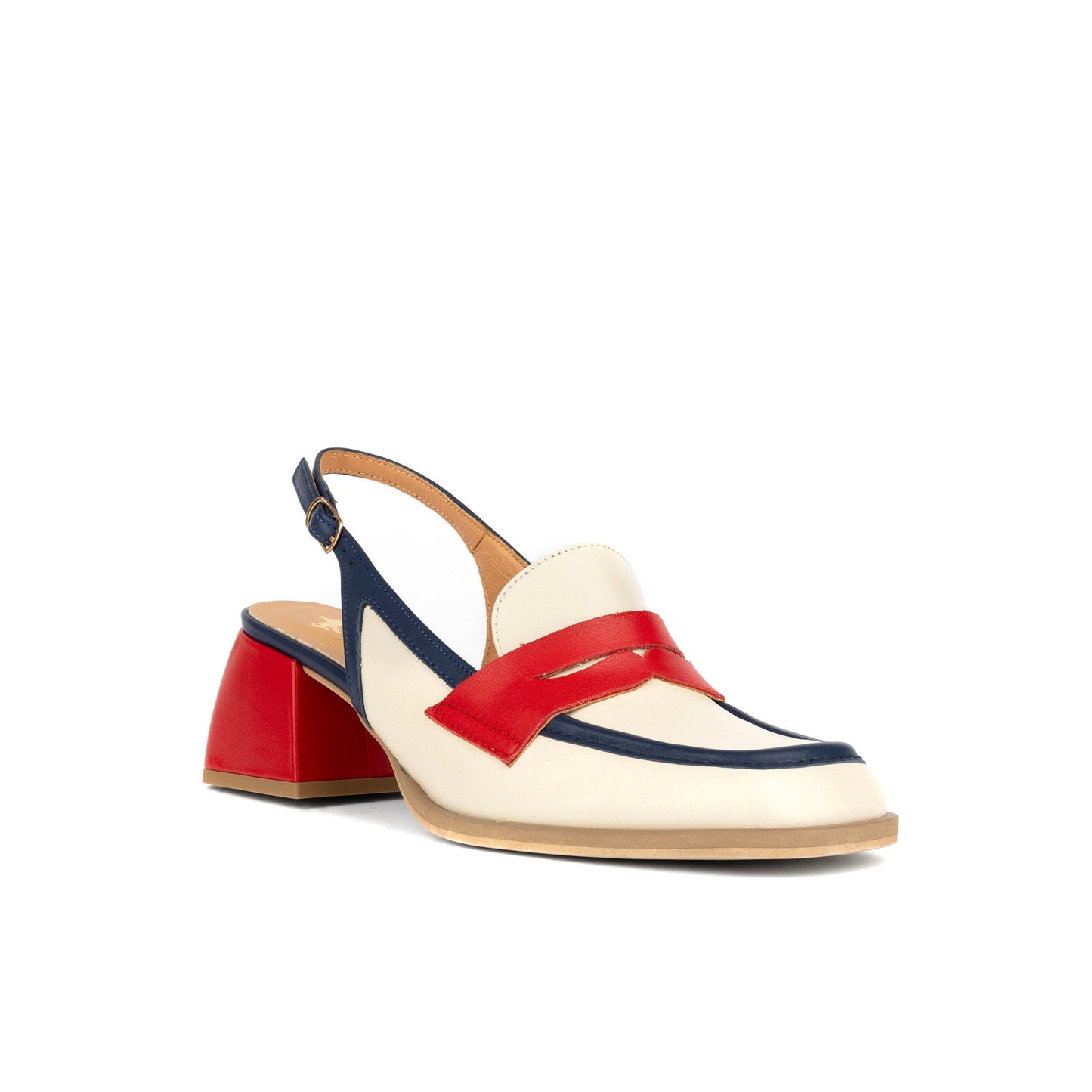 Diana - Cream & Red & Blue Womens Heels Embassy London 