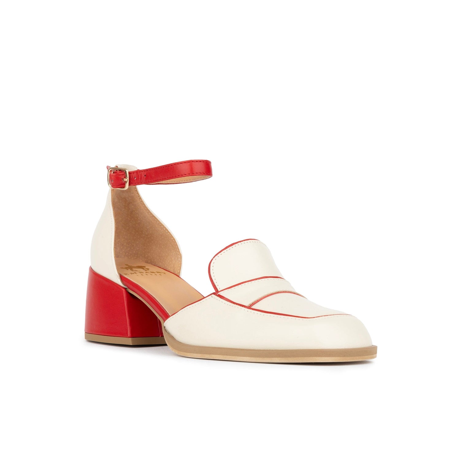 Mayfair - Red & Cream Womens Heels Embassy London 