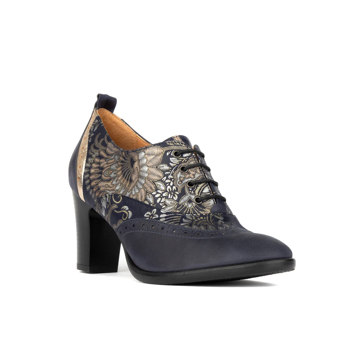 Casino - Blue & Silver Paisley Womens Heels Embassy London 
