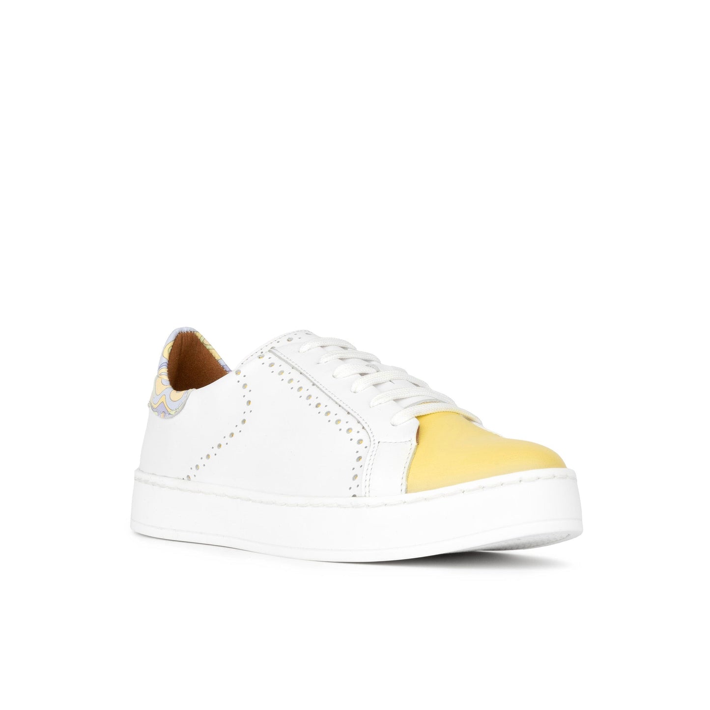 Serena - White & Yellow & Pastel Multi Womens Trainers Embassy London 