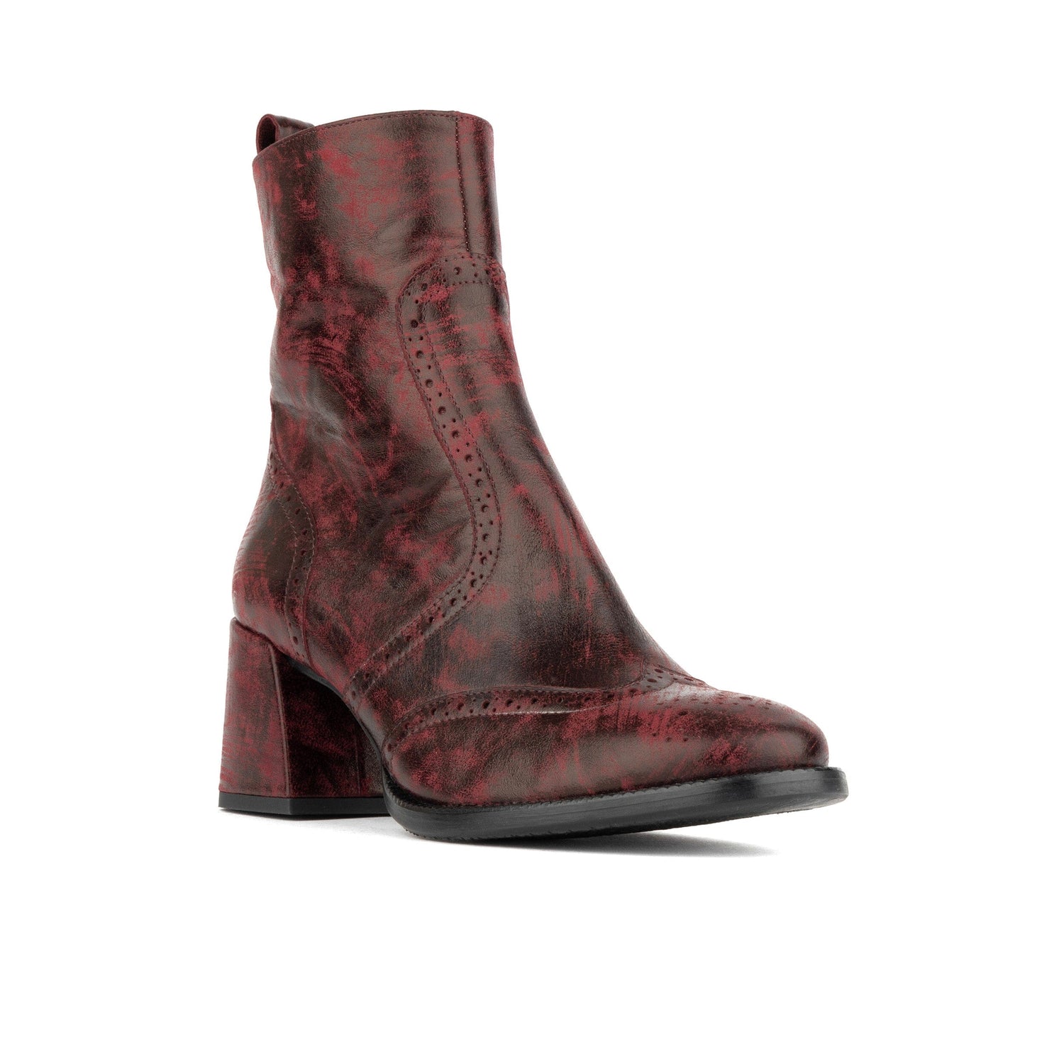 Chloe - Burgundy Womens Ankle Boots Embassy London 