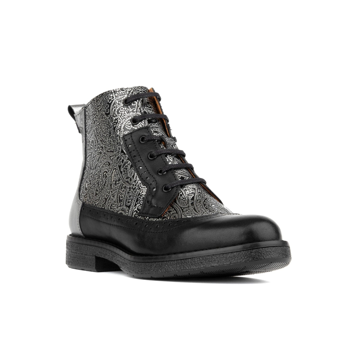 Hatter - Black & Silver Womens Ankle Boots Embassy London 