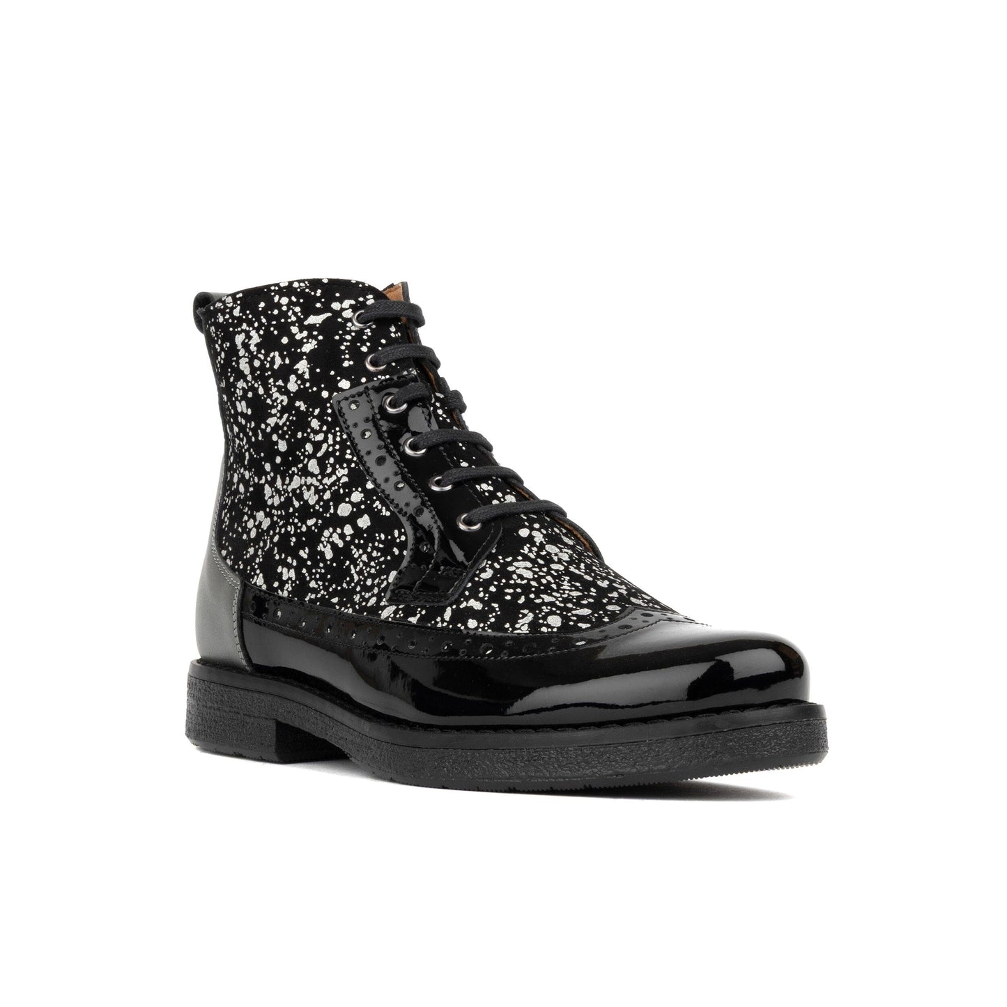 Hatter - Black & Silver Drops Womens Ankle Boots Embassy London 
