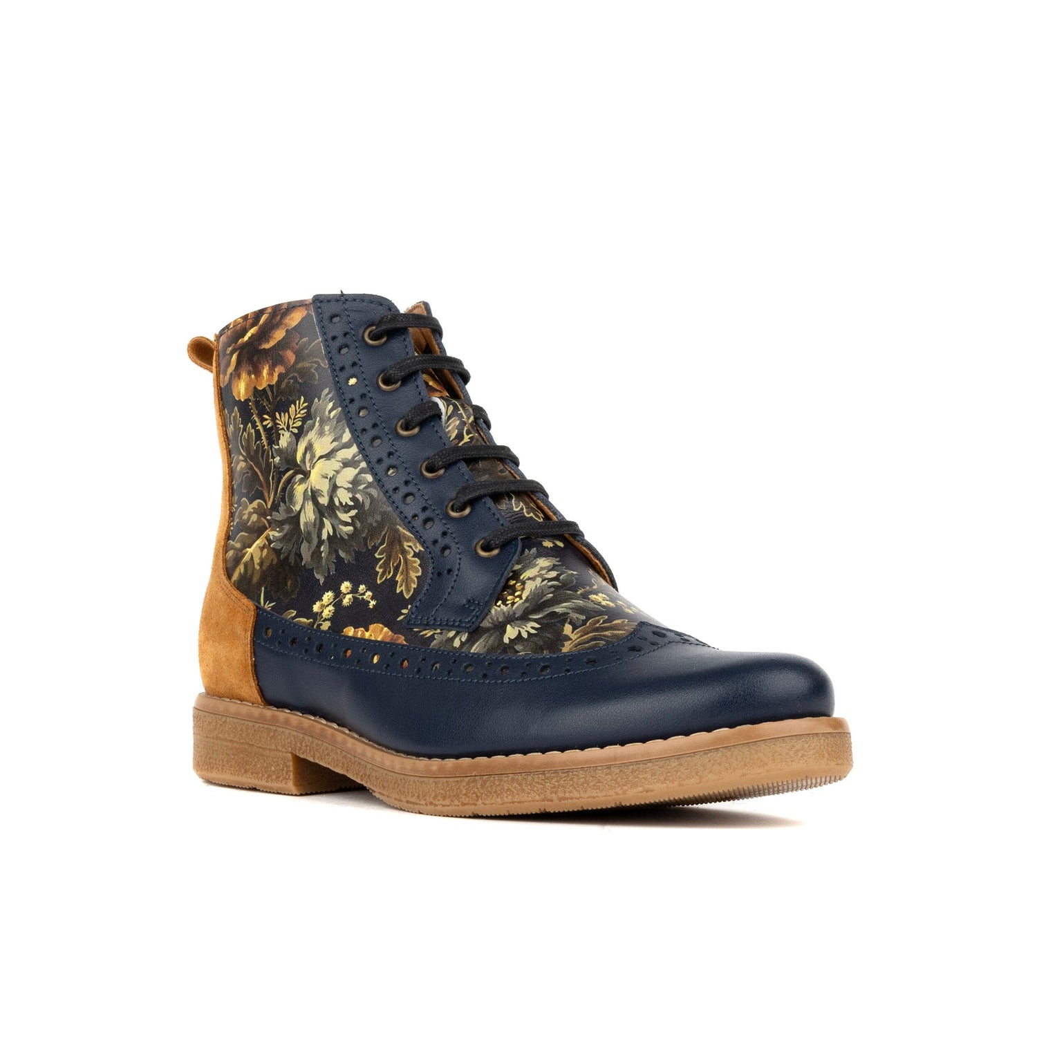 Hatter - Navy & Autumn Bloom Womens Ankle Boots Embassy London 