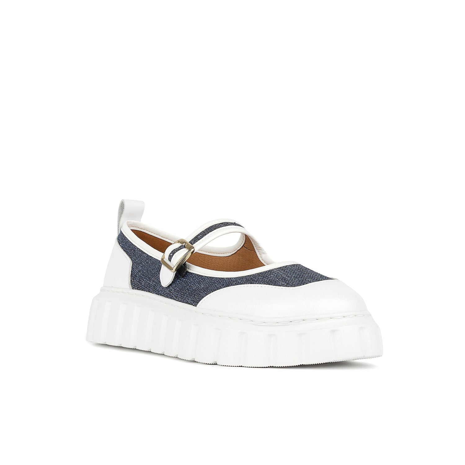 Sophie - Denim & White Womens Sandals Embassy London 