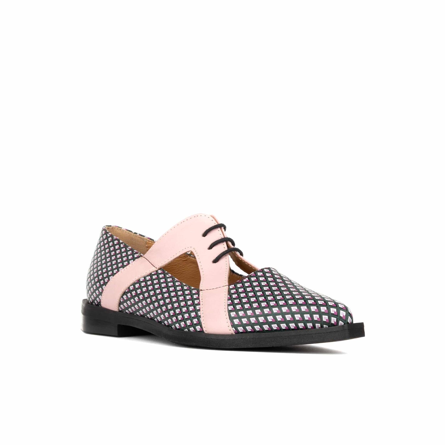 Harlowe - Pink & Violet & Green Diamonds Womens Shoes Embassy London 