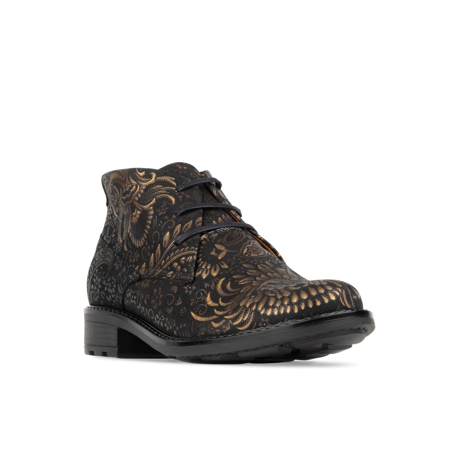 Laviva - Black & Gold Womens Ankle Boots Embassy London 
