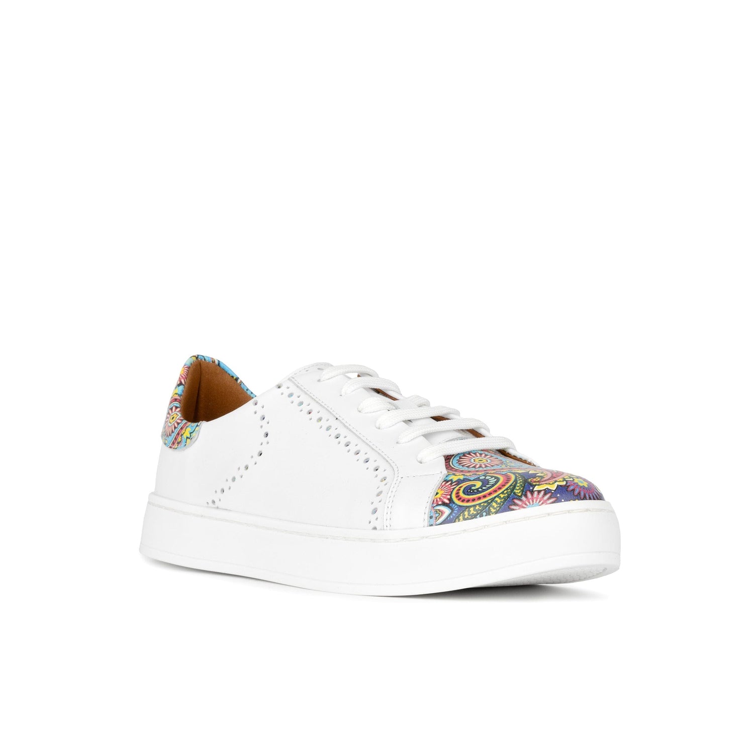 Serena - White & Summer Signature Print Womens Trainers Embassy London 