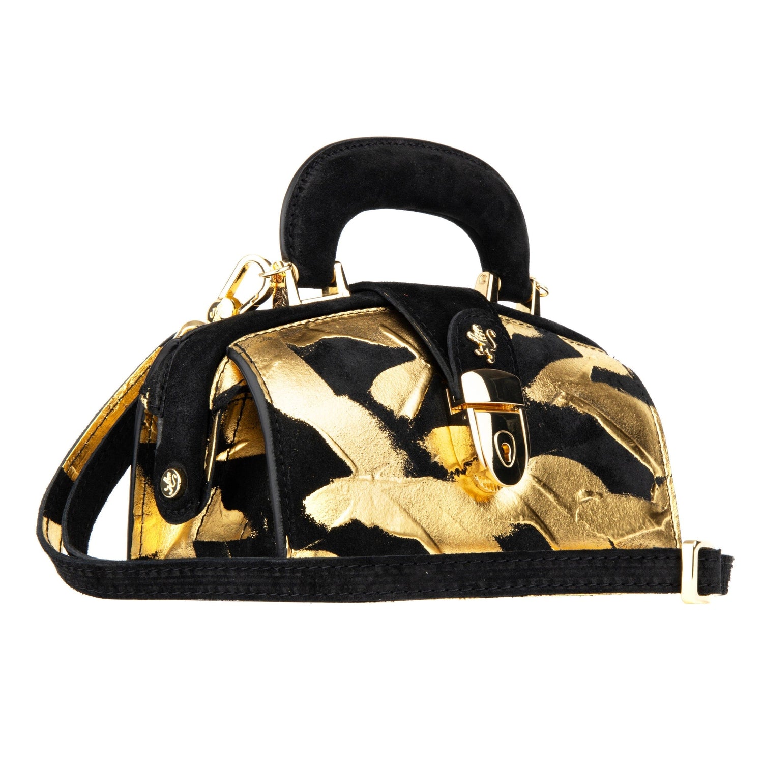 Gazelle Mini - Gold & Black Handbags Embassy London 