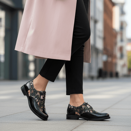 Vivienne - Black & Butterfly Multi Womens Shoes Embassy London 