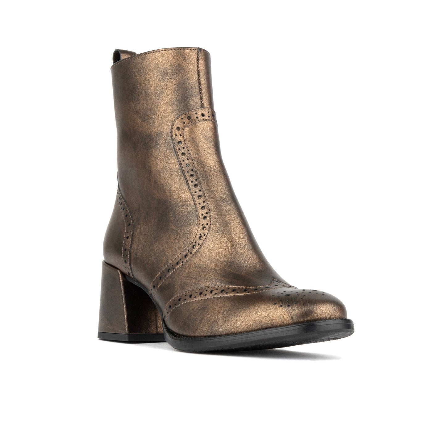 Chloe - Burnished Gold Womens Ankle Boots Embassy London 
