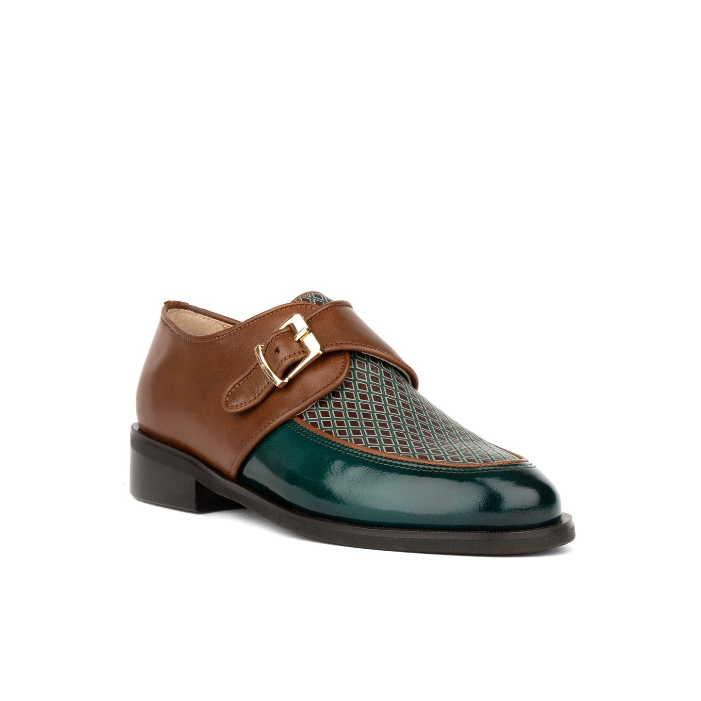 Fiorentina - Burgundy & Green Diamond Womens Shoes Embassy London 